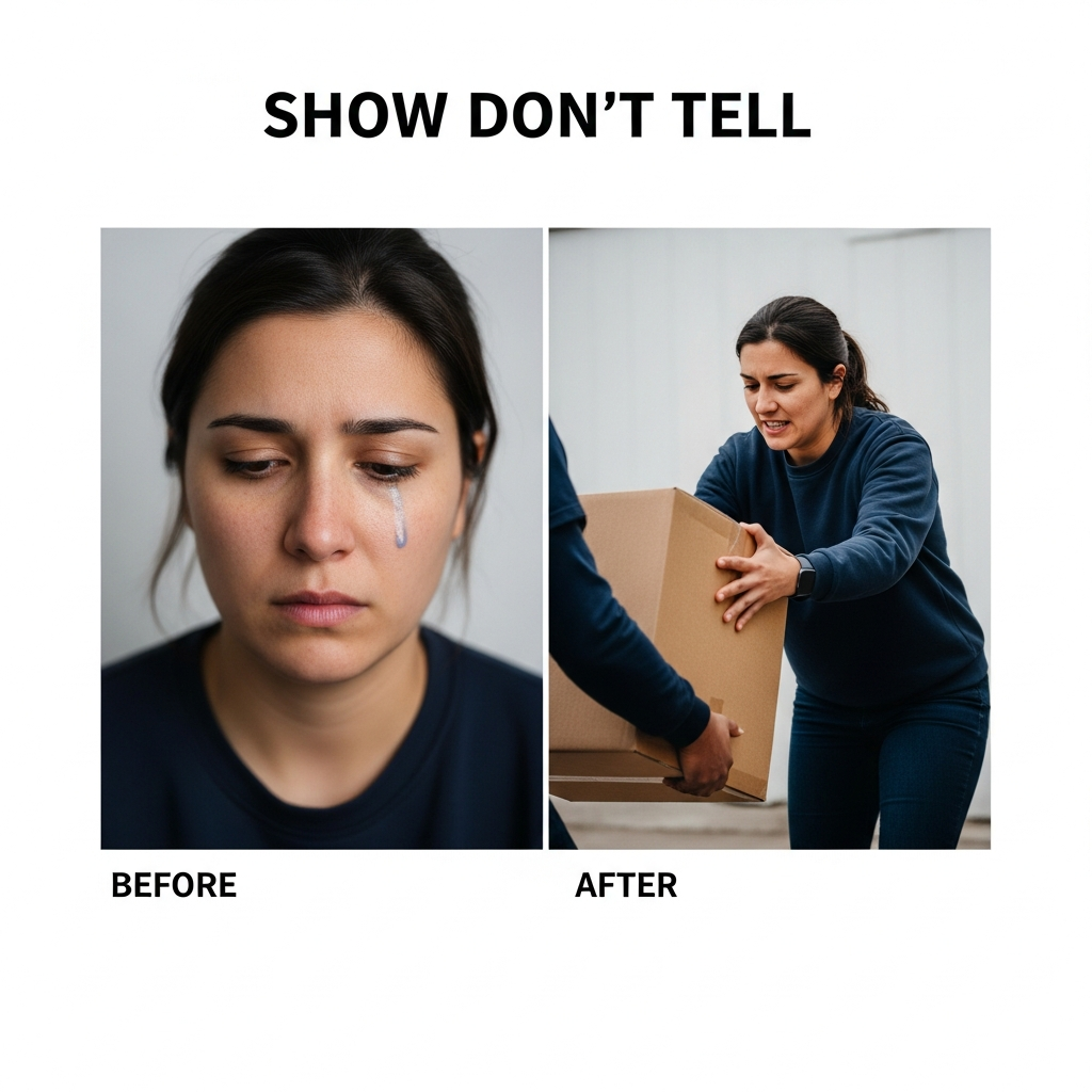 Show Don’t Tell — What It Actually Means With Before and After Examples